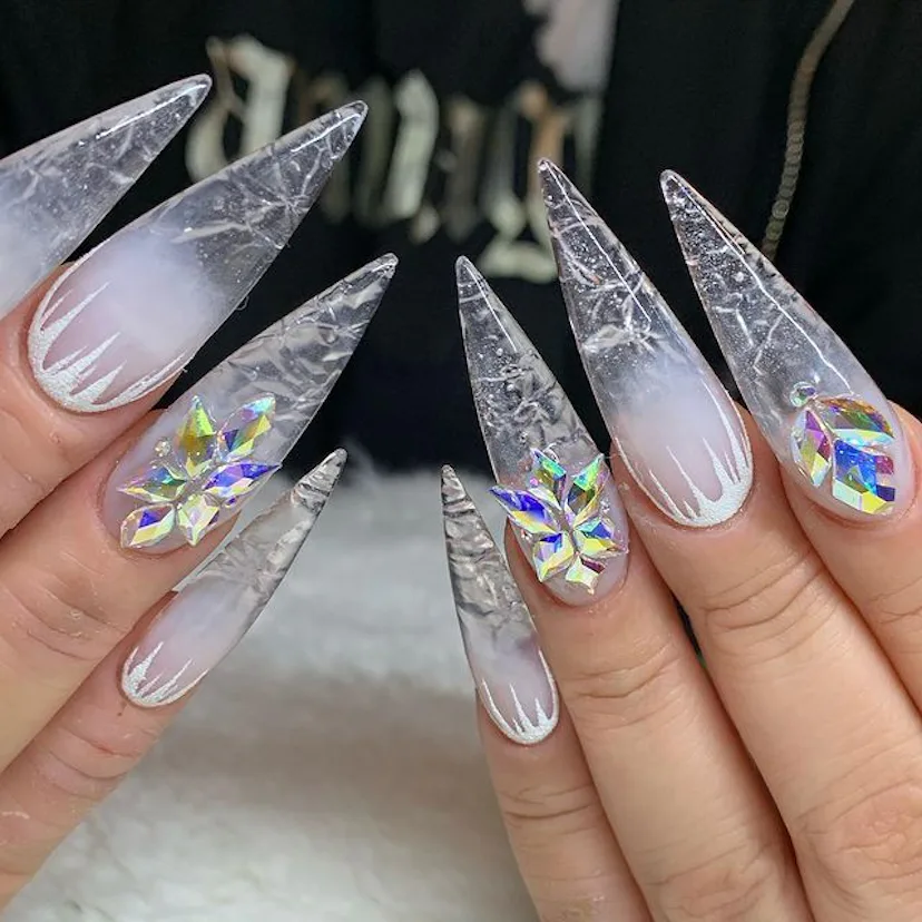 Ice Nails Simple 14 Icy Nail Designs That Are Perfect For Winter