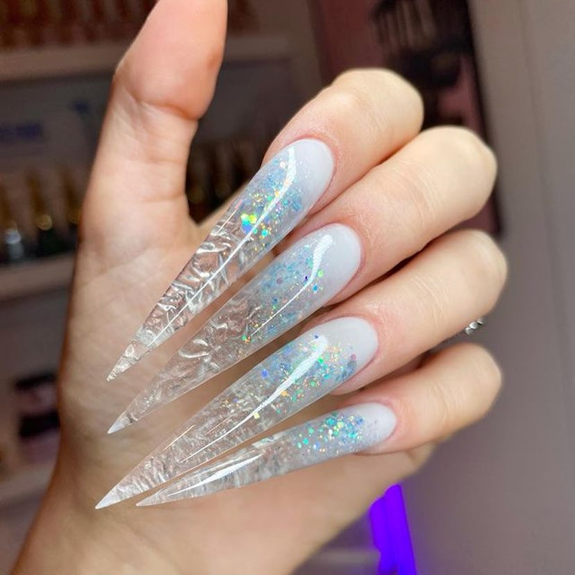 Crackly ice cold nails.