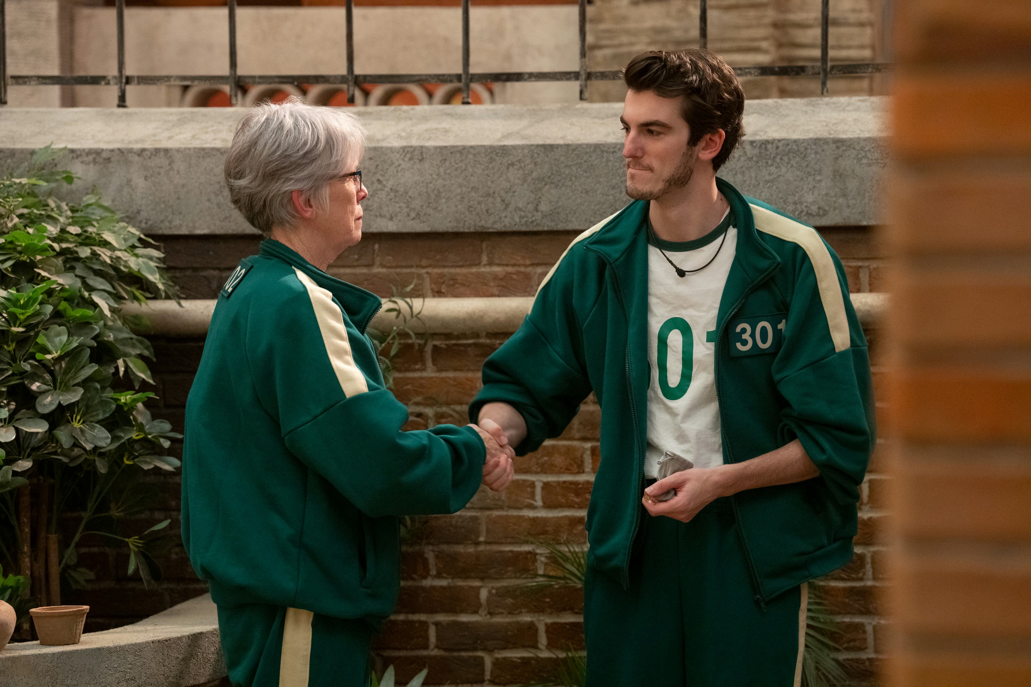 Mother-son duo LeAnn (302) and Trey (301) from &lsquo;Squid Game: The Challenge&rsquo;