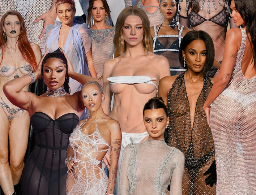 The most naked looks of 2023 from Florence Pugh to Hunter Schafer.