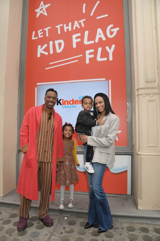 Leslie Odom Jr.  and his wife Nicolette Robinson with their children Lucy and Able at an event for K...