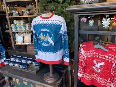 The holiday merch at Universal Studios Hollywood includes 'Grinch' and 'Harry Potter' items. 