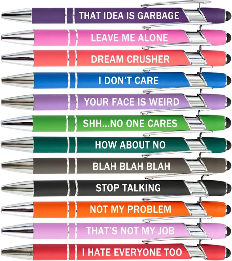 PASISIBICK Sarcastic Ballpoint Pens (12-Pack)