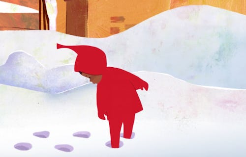 A still from Prime's The Snowy Day, a low-stimulation christmas movie for toddlers