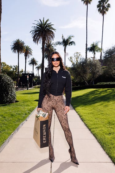 Kim Kardashian at the Balenciaga pre-fall 2024 show.