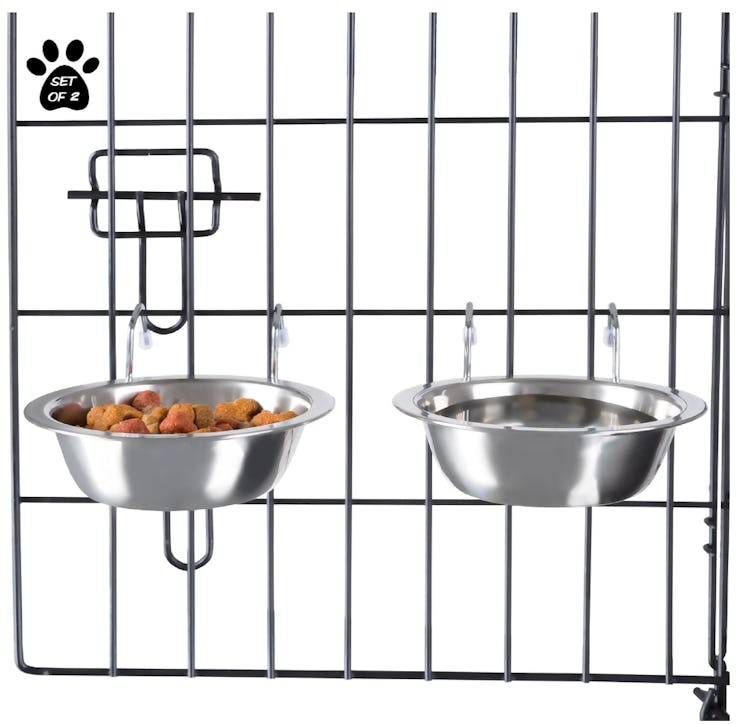 PETMAKER Crate Hanging Pet Bowls (2-Pack)