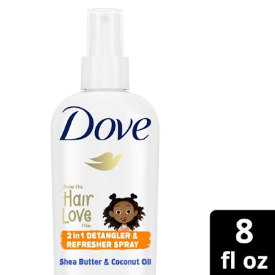 Dove Beauty Kids' 2-in-1 Detangler and Refresher Spray for Coils, Curls, and Waves