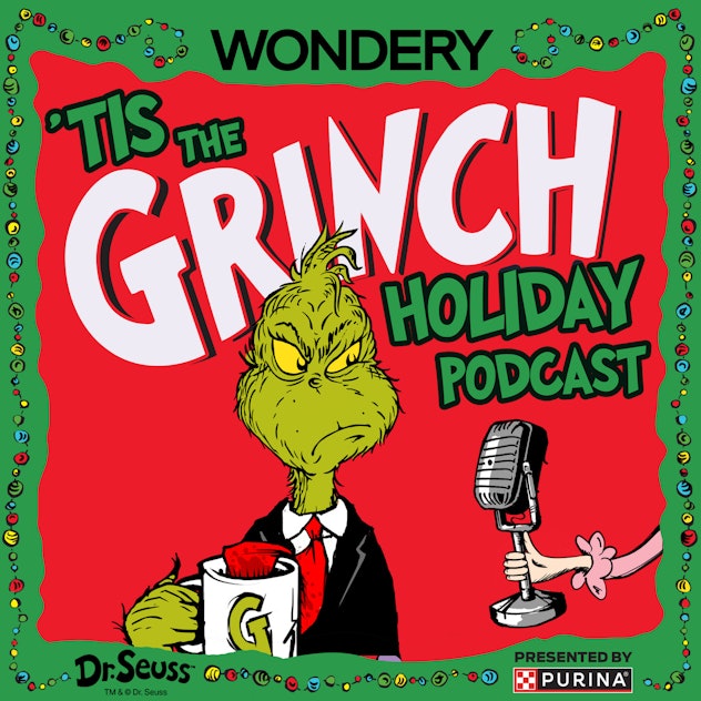 The logo for 'Tis The Grinch Holiday Podcast
