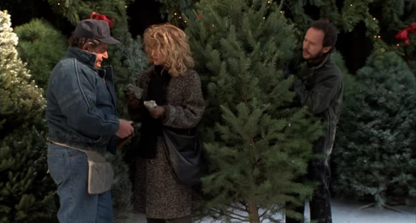 Sally and Harry choose a Christmas tree in 'When Harry Met Sally.'