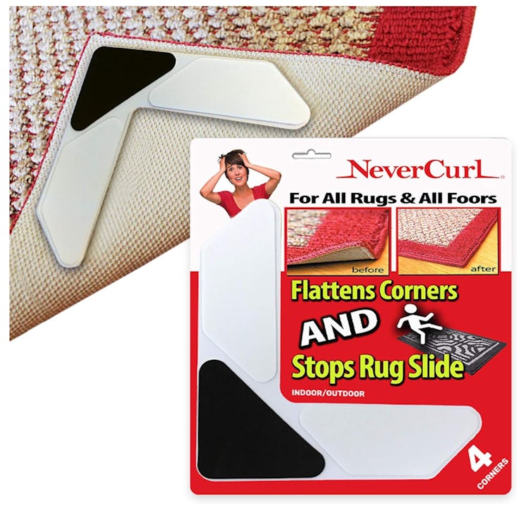 NeverCurl Rug Corner Grippers (4-Pack)