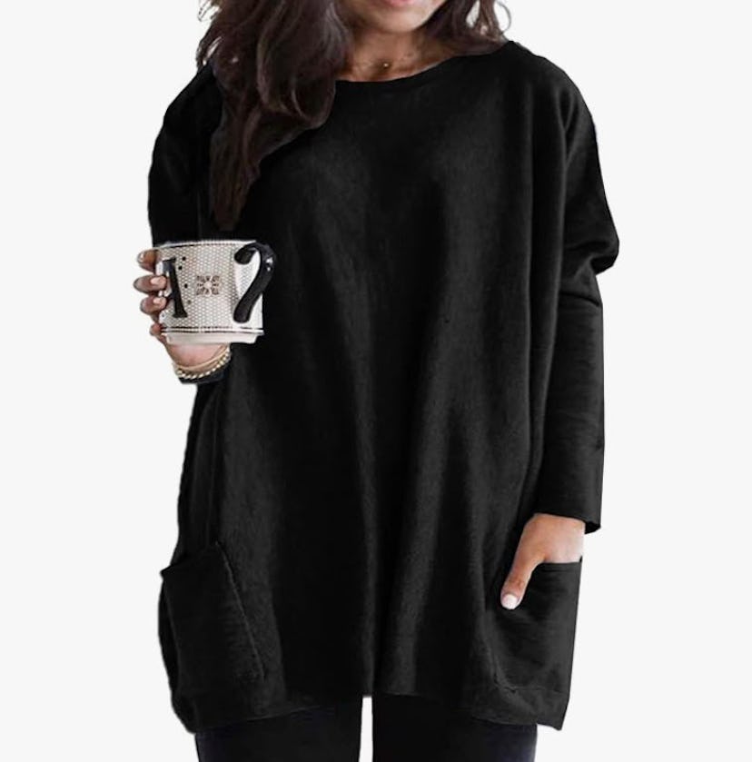 Eytino Plus Size Long Sleeve Tunic Top