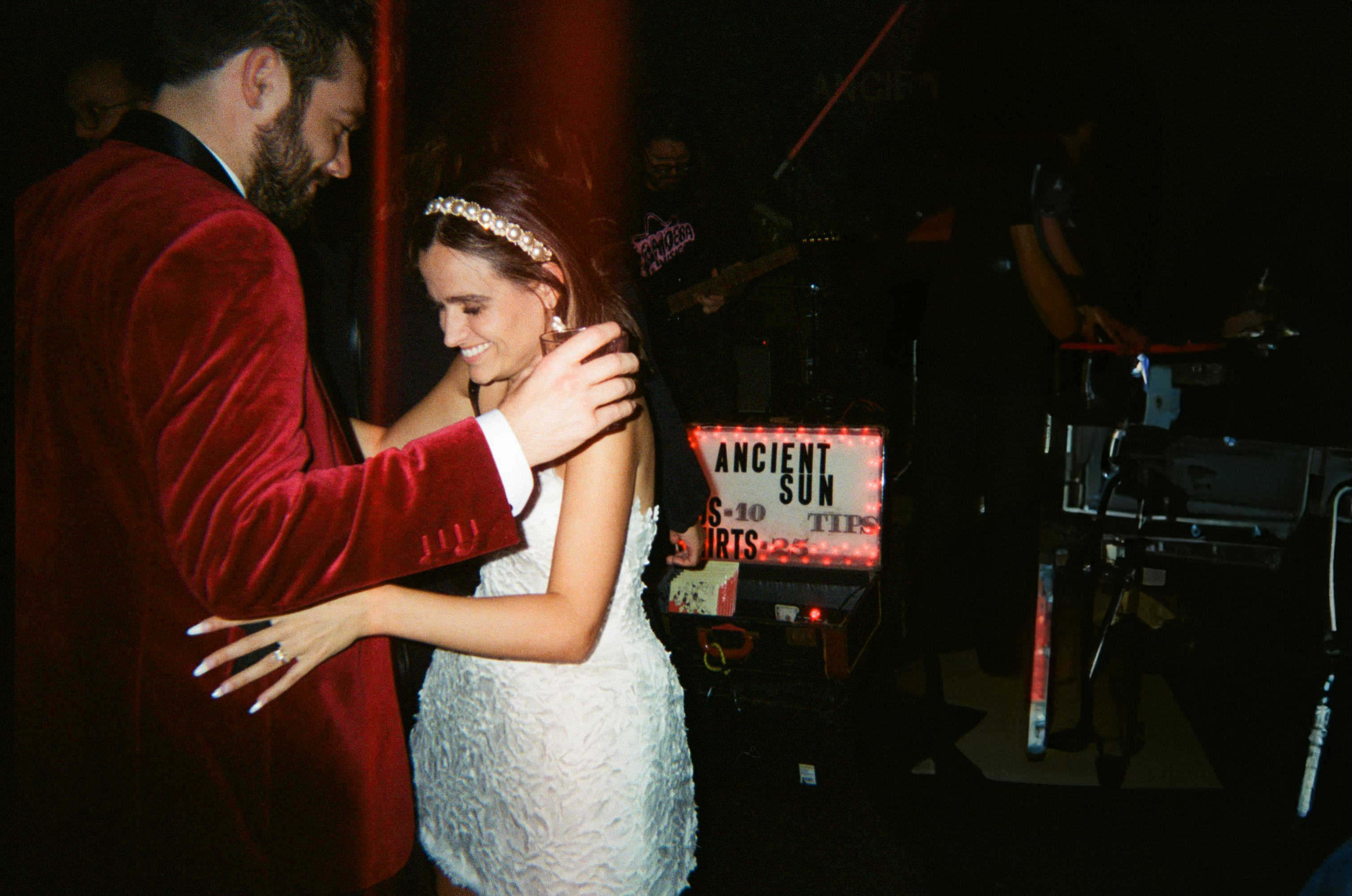 This wedding took place at Mathers Social Gathering, a bar in Orlando, Florida.
