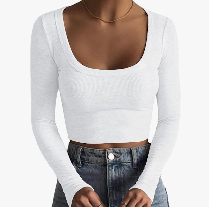 Artfish Square Neck Crop Top