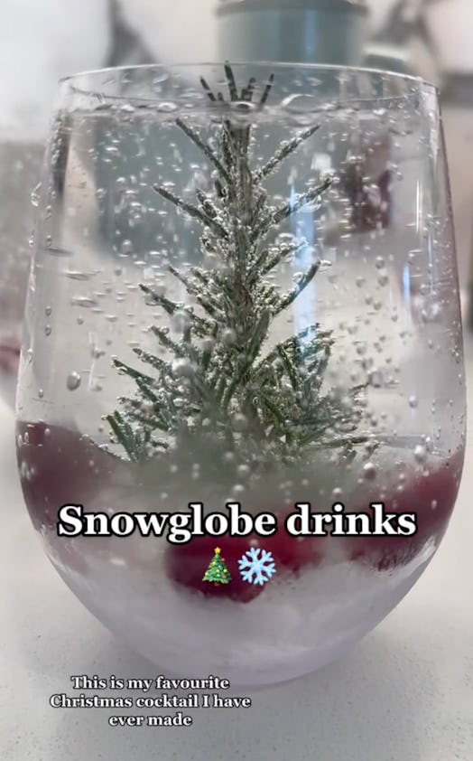Here's how to make the viral Snow Globe Cocktail on TikTok.