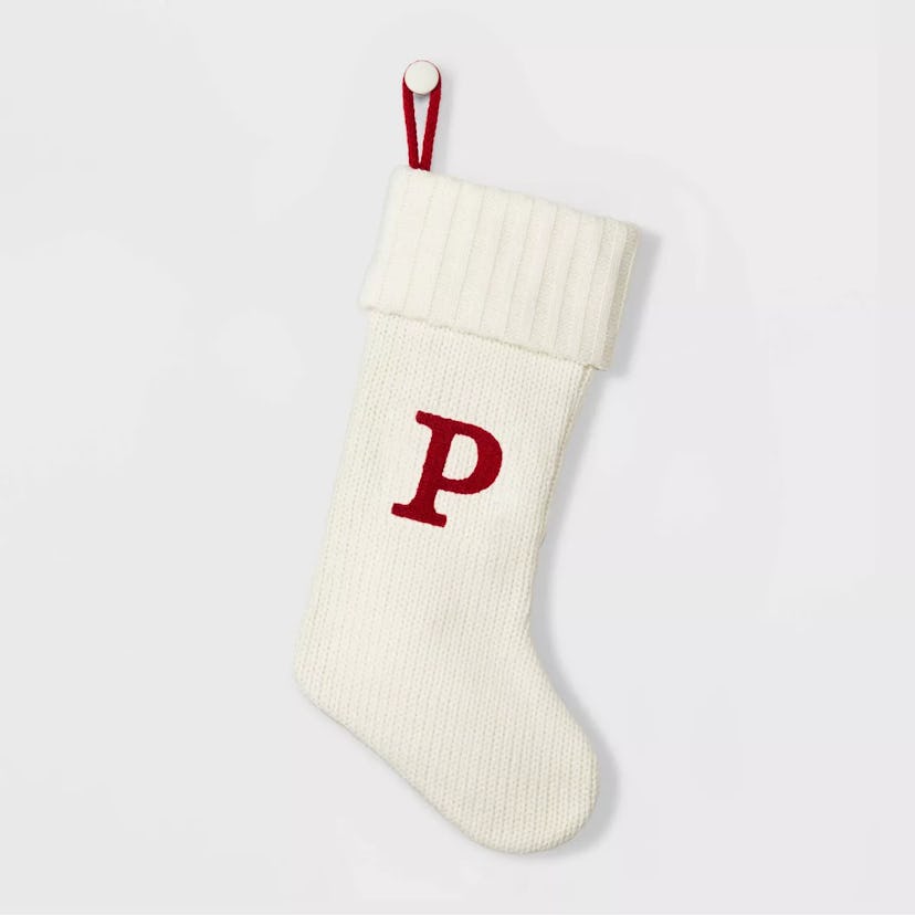 Knit Monogram Christmas Stocking