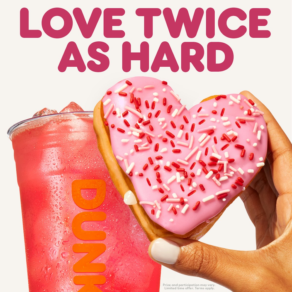 Dunkin's Valentine's Day menu is available on Feb. 1, 2023