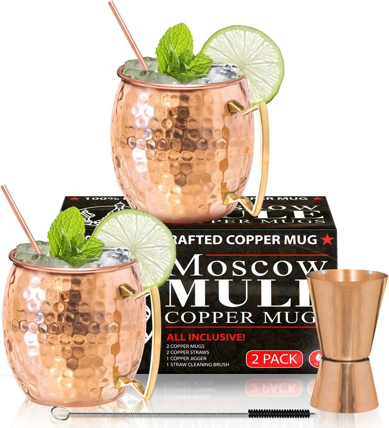 Benicci Moscow Mule Copper Mugs (2-Pack)