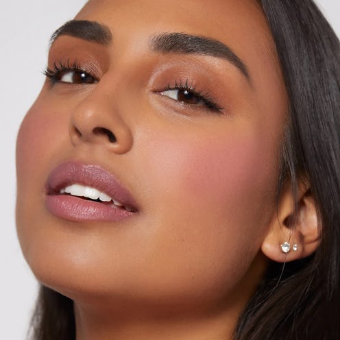 Rare Beauty blush model swatch color