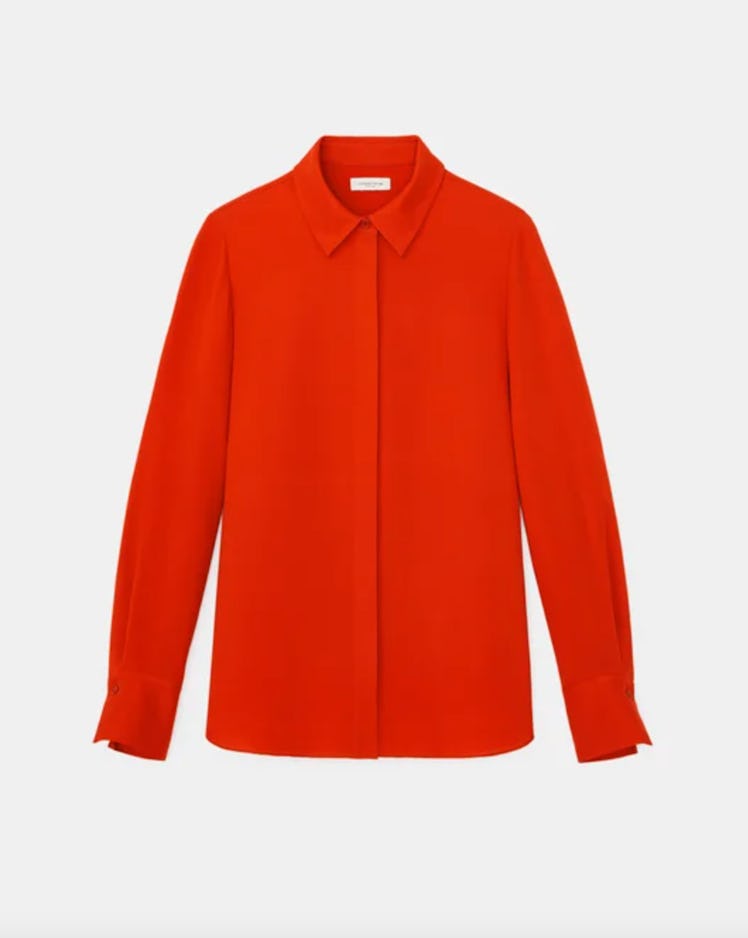 Lafayette 148 New York red blouse