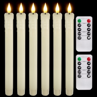 Homemory Flameless Taper Candles with Remote