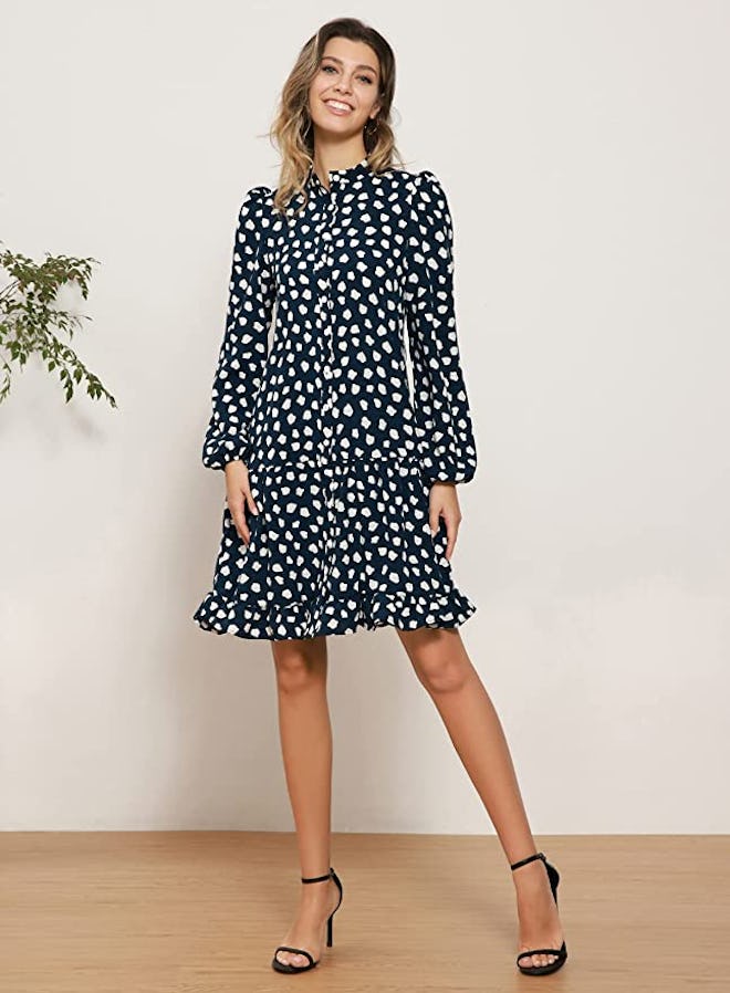 GRACE KARIN Long Sleeve Dress With Belt