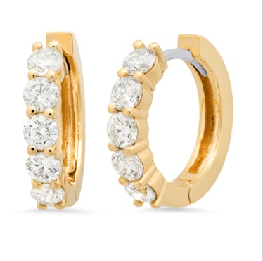 Shylee Rose Jewelry 5 Diamond Huggie Earrings