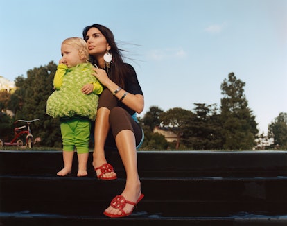 Emily Ratajkowski and her baby boy, Sylvester in Tory Burch's new campaign