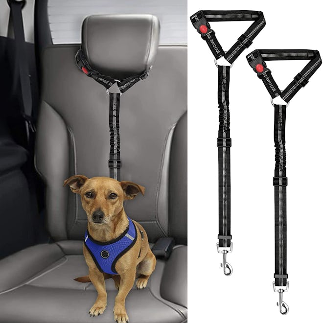 BWOGUE Car Headrest Dog Safety Seat Belt (2-Pack)