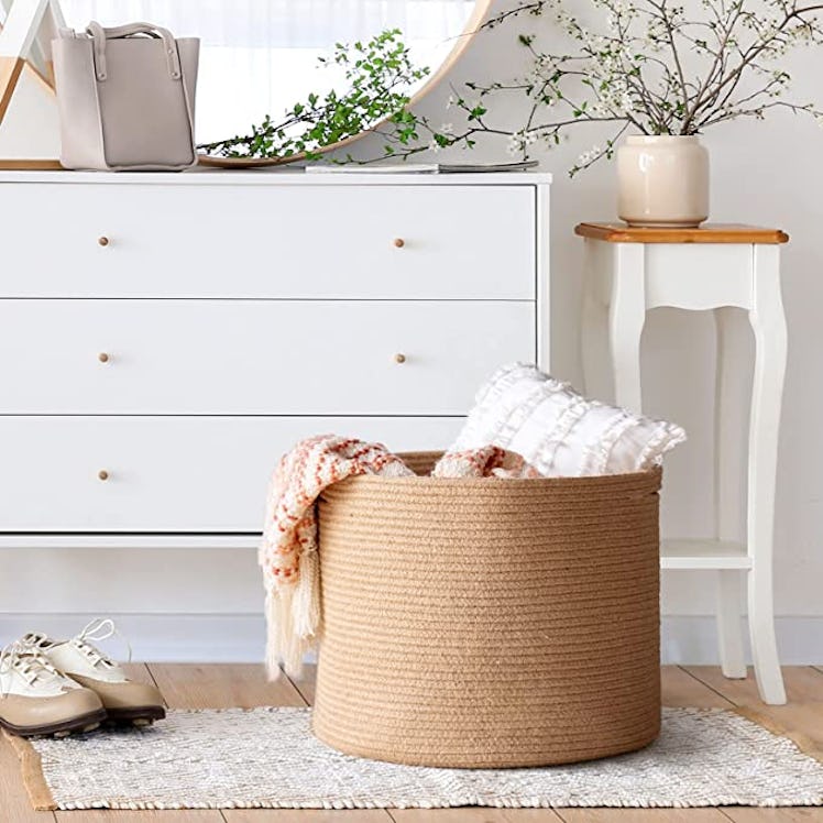 Goodpick Round Wicker Storage Basket