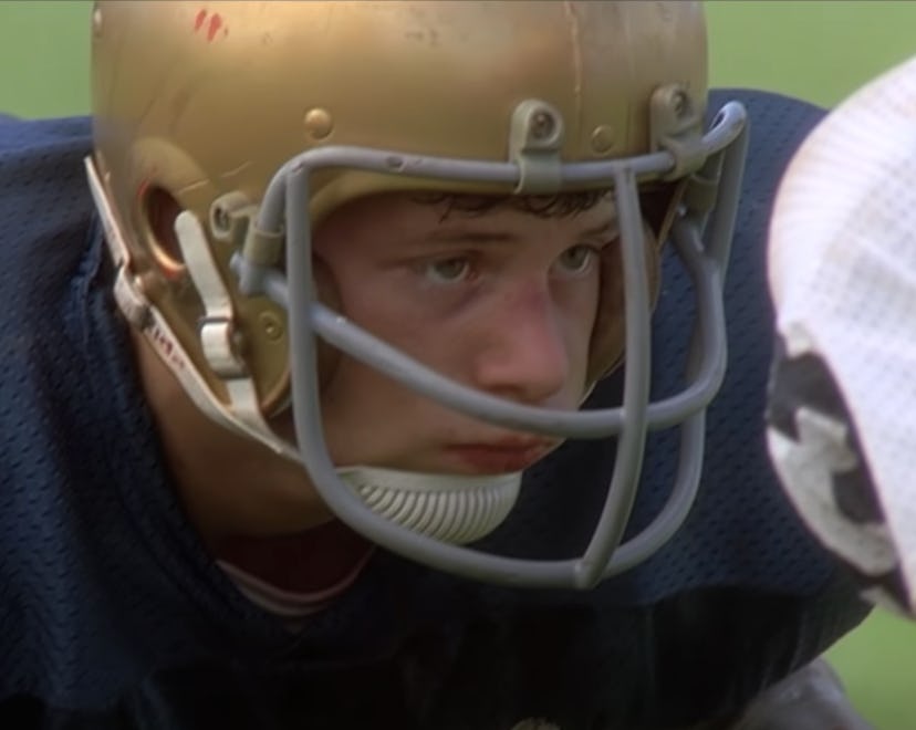 Sean Astin in 'Rudy,' a great football movie for families.