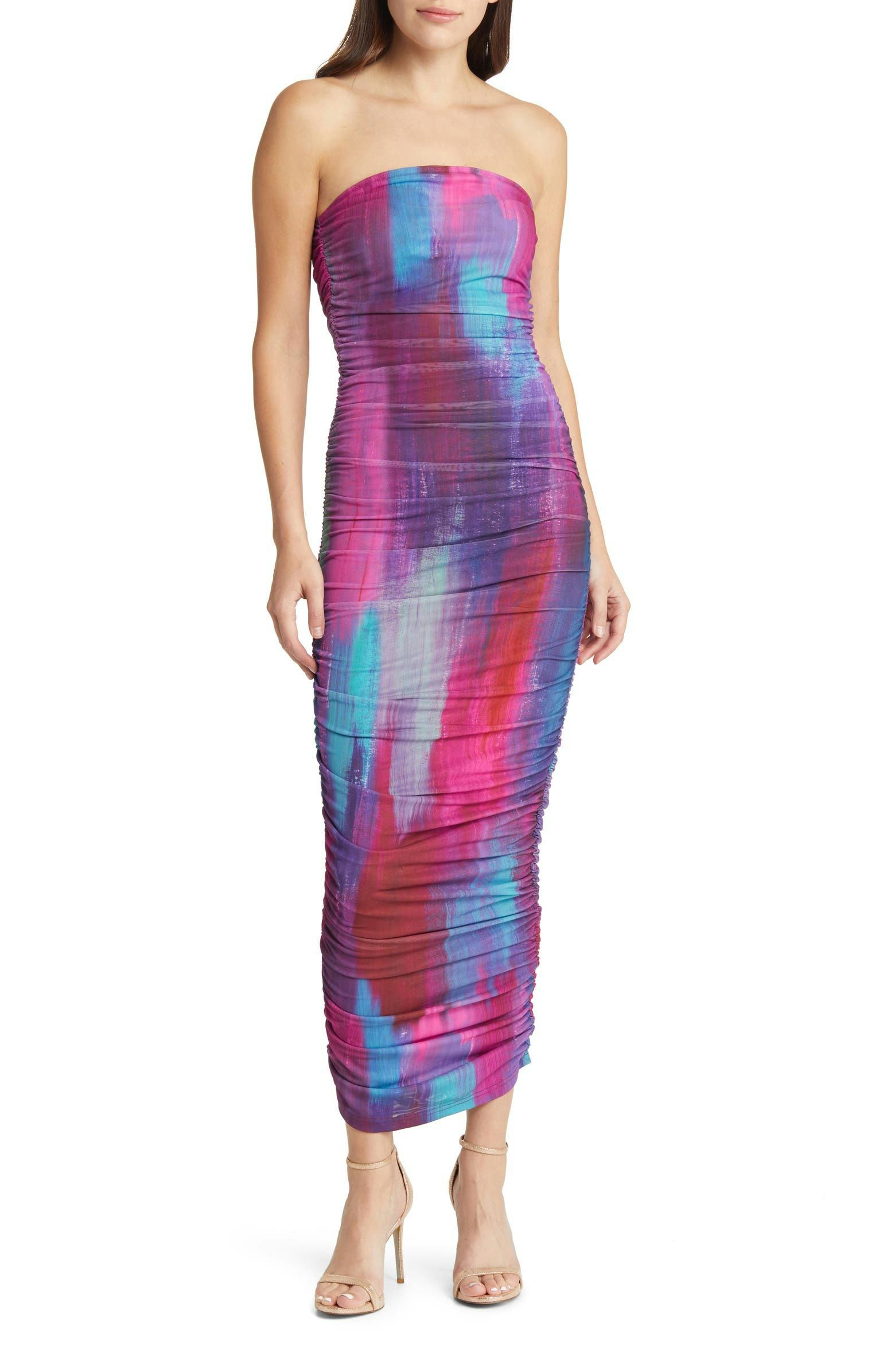 Farai London Hera Strapless Midi Dress