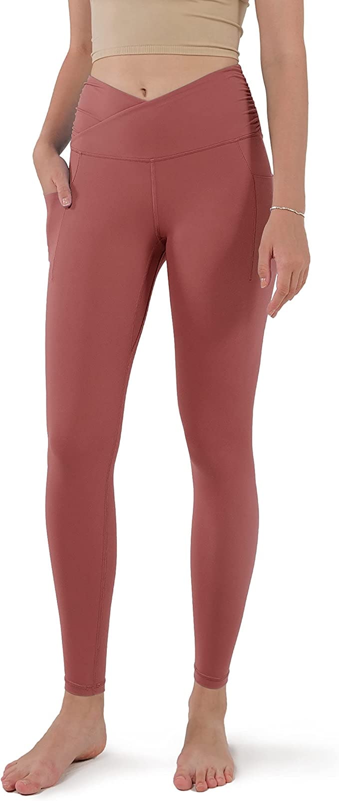 ODODOS Cross Waist Yoga Leggings
