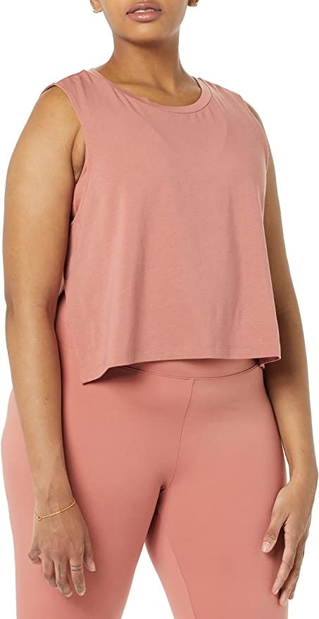 Core 10 Cotton Cropped Side-Split Tank Tee