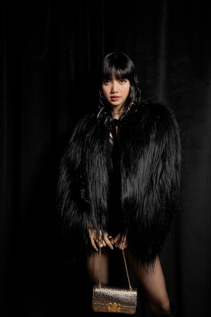 Blackpink's Lisa Goes Full Rebel Girl in Lingerie and Fur Coat at Celine  Show