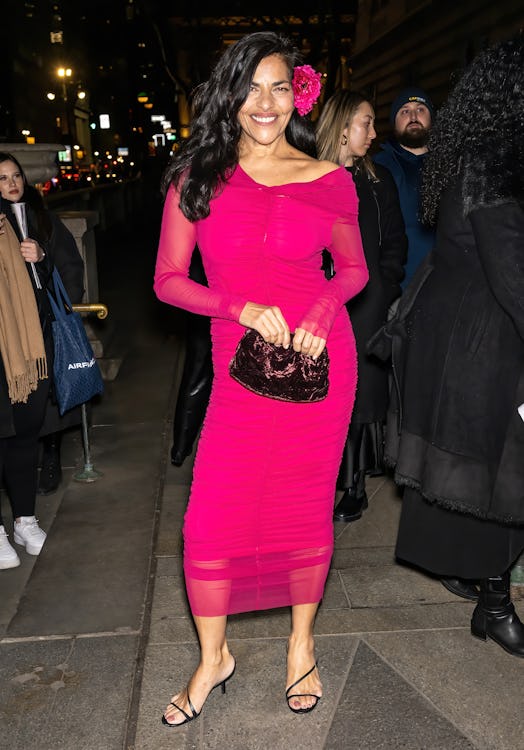 Sarita Choudhury is seen leaving the Prabal Gurung show 