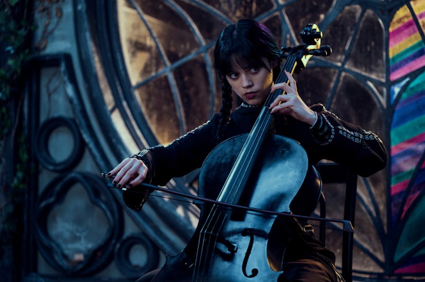 Jenna Ortega’s busy ‘Wednesday’ filming schedule even included cello and fencing lessons.