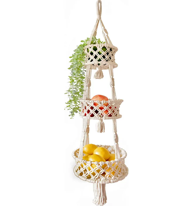 SnugLife Macrame 3 Tier Hanging Basket