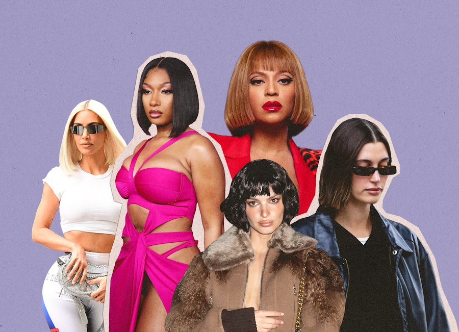 The power bob haircut, a blunt shot hairstyle loved by Beyonce, Hailey Bieber, Megan Thee Stallion, ...