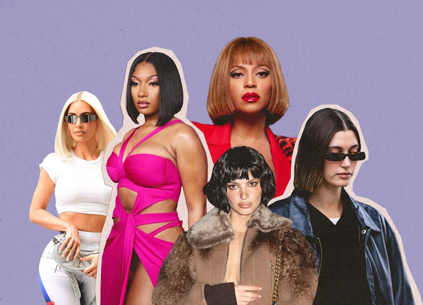 The power bob haircut, a blunt shot hairstyle loved by Beyonce, Hailey Bieber, Megan Thee Stallion, ...