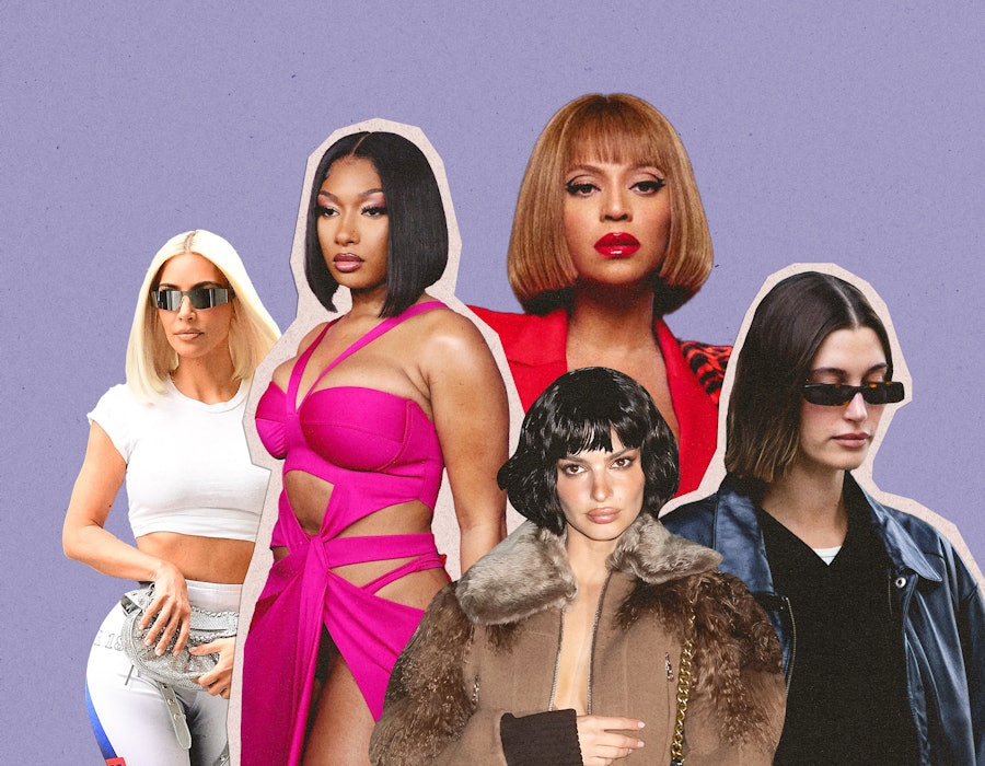 The power bob haircut, a blunt shot hairstyle loved by Beyonce, Hailey Bieber, Megan Thee Stallion, ...