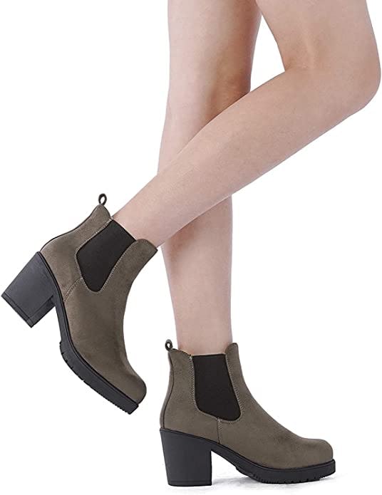 DREAM PAIRS Chelsea Style Ankle Bootie