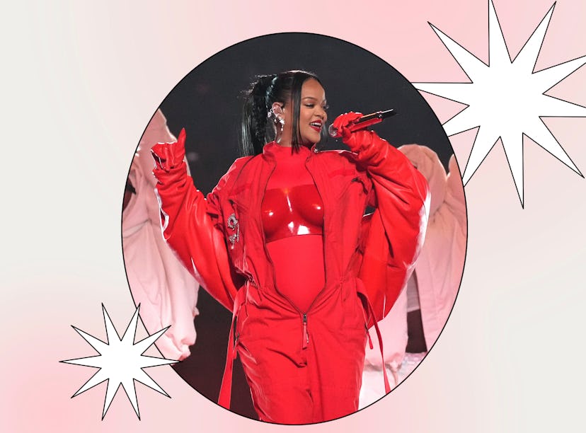 Rihanna performing at the 2023 Super Bowl Halftime show inspired a TikTok dance trend. 