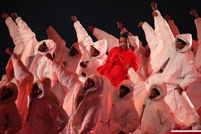 Rihanna performs onstage during the Apple Music Super Bowl LVII Halftime Show 
