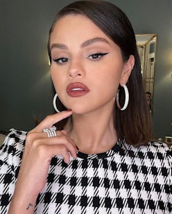 Selena Gomez houndstooth dress