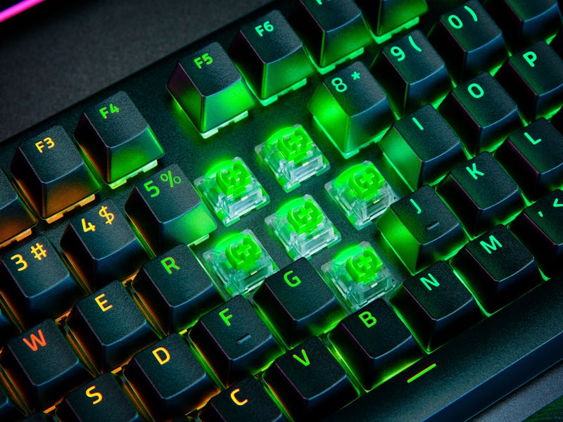 Razer BlackWidow V4 Pro mechanical gaming keyboard green tactile switches