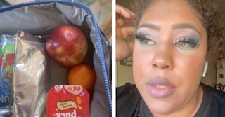 A mom on TikTok vented that her son had gotten in trouble at school for having “too much food” in hi...