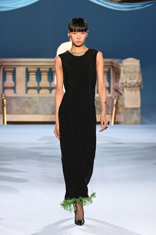 A model walks the runway wearing Tory Burch during Fall/Winter 2023 New York Fashion Week on Februar...