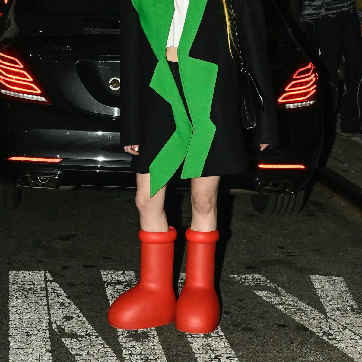 MSCHF s Big Red Boots Are All Over New York Fashion Week 2023
