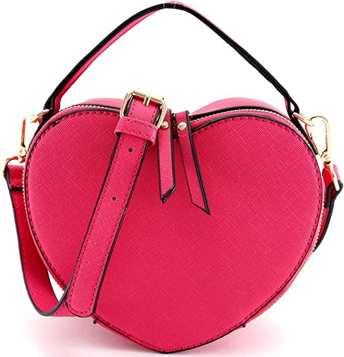 Trendology Heart Shape Vegan Leather Crossbody