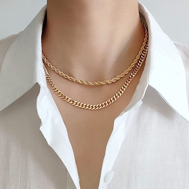 BaubleStar Gold Link Layered Necklace